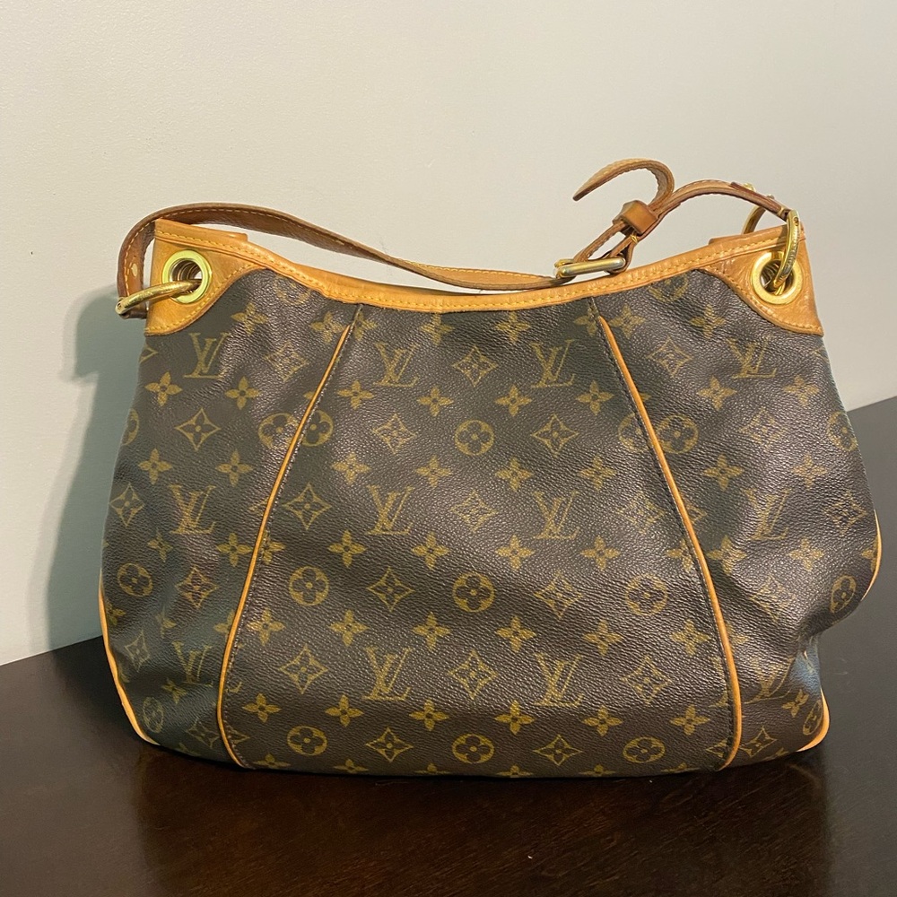 Louis Vuitton Brown and Gold Monogram Shoulder Bag - Galleria PM. - Picture 3 of 13